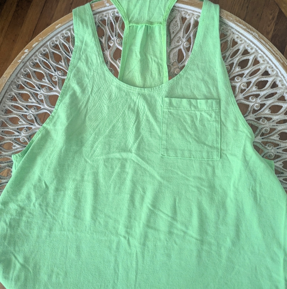 Women's Green and Pink OP Sleeveless Coverups Size XL - Picture 3 of 4